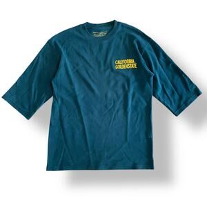 WHO.A.U California Golden State Graphic Tee Dark Green Yellow S Small